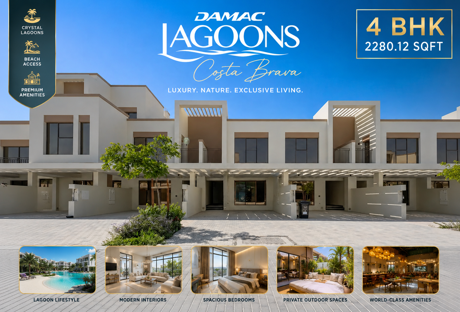 Costa Brava, DAMAC Lagoons | Luxury Lagoon Living | 4BR Townhouse